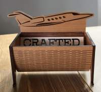 Business Card Holder with a Plane