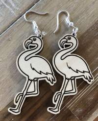 Flamingo earrings, custom colors available