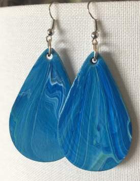 Teal earrings. Other colors available.