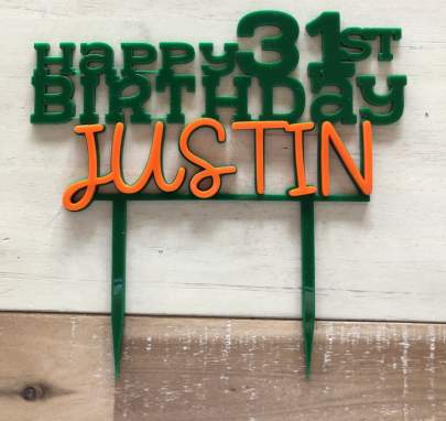 Happy Birthday Cake Topper