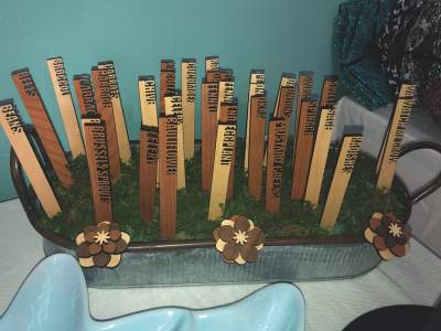 Engraved sticks to identify your herbs and plants, etc.