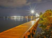 Boardwalk along St. Lucie River in downtown Stuart 